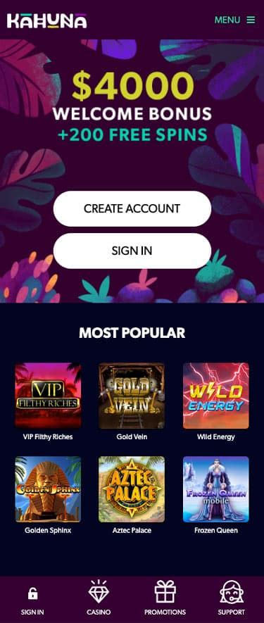 Kahuna Casino: $4000 Canadian Welcome Package with 200 .